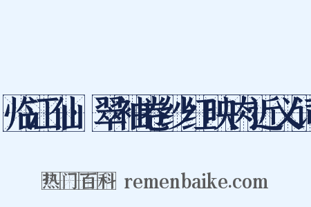 临江仙·翠袖卷纱红映肉近义词是什么意思的图片